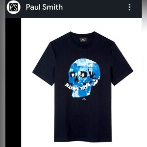 🆕 Slim-Fit Dark Navy 'Floral Happy Skull' Print T-Shirt